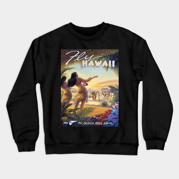 Vintage Travel Poster - Hawaii Crewneck Sweatshirt by Starbase79